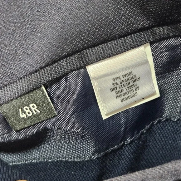 Bonobos Men's Sport Coat Blazer Two Button Navy Wool Spandex Athletic Fit 48R - Picture 15 of 16